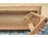 Natural Solid Oak M Shape Bench (NEW ARRIVAL)